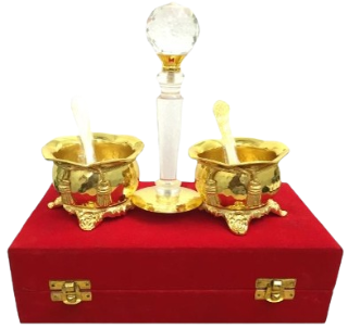 Premium Decorative Dry Fruit Bowl Serving Set with Spoons & Stand