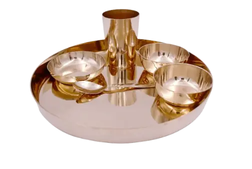 9" Kansa Bronze Baby Thali Set