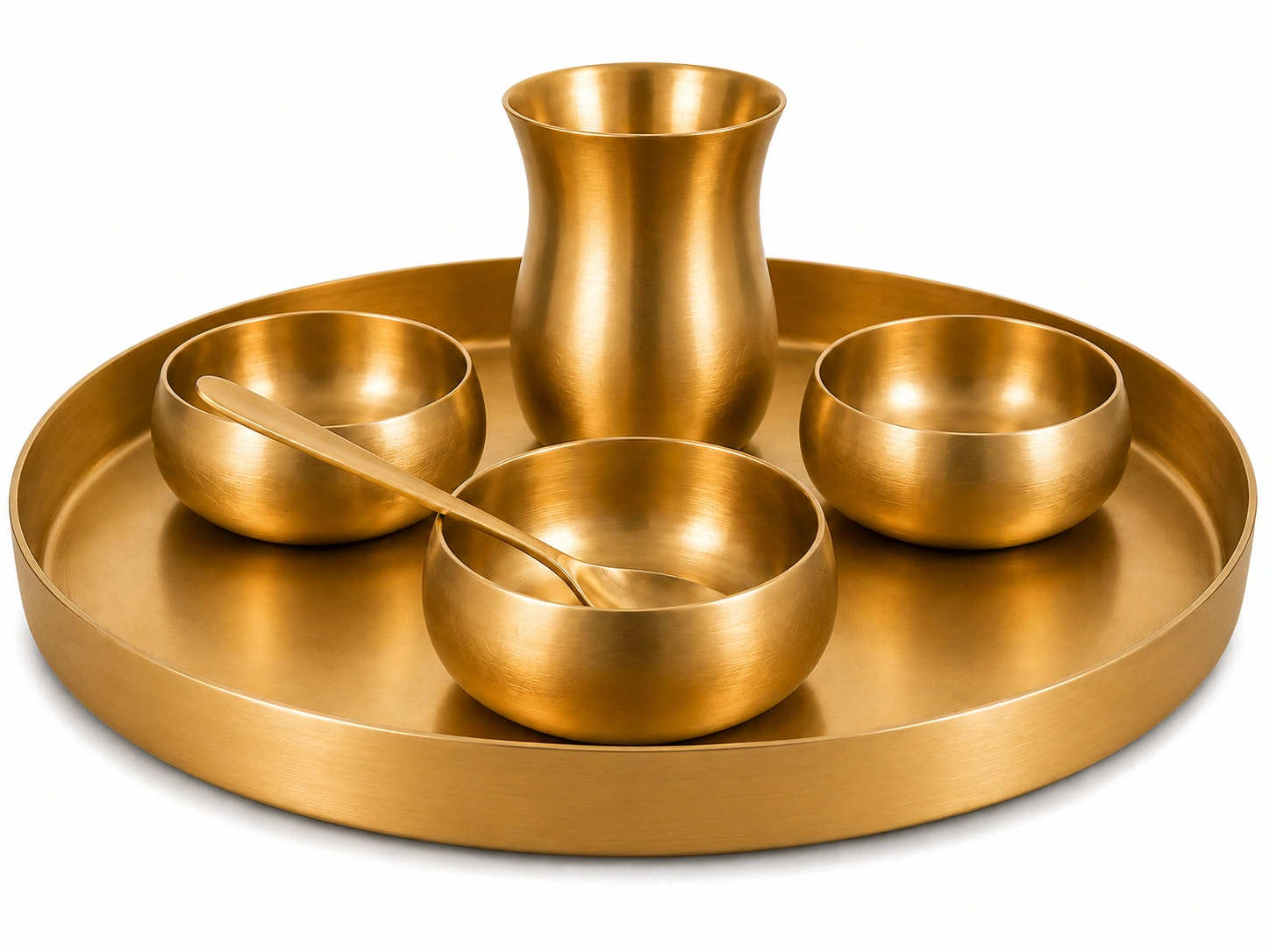 Handcrafted Pure Kansa Thali Dinner Set